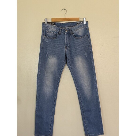 Amongst Others Mens Jeans 28x30 Slim Stretch Denim Zip Fly Pants Blue - Picture 1 of 11